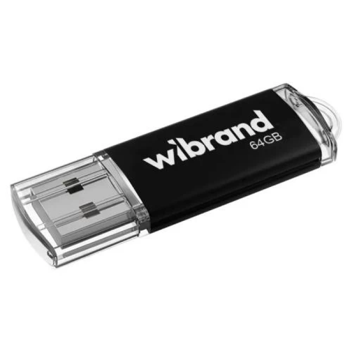 USB-флешка Wibrand Cougar на 64 ГБ з USB 2.0, чорна
