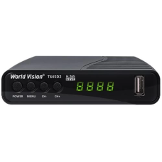 Зовнішній TV-тюнер (телеприставка) World Vision T645D2 FM DVB-T2/T/C, чорний