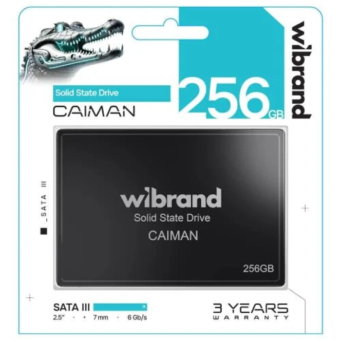 SSD Wibrand Caiman 256 ГБ SATA3 з форм-фактором 2,5 дюйма