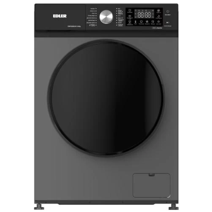 Фронтальна пральна машина Edler EWF6390iGR на 6 кг у кольорі Dark Grey