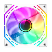 Вентилятор для корпусу (кулер) GameMax FN12A-S2I-RW ARGB, білий, 120 мм