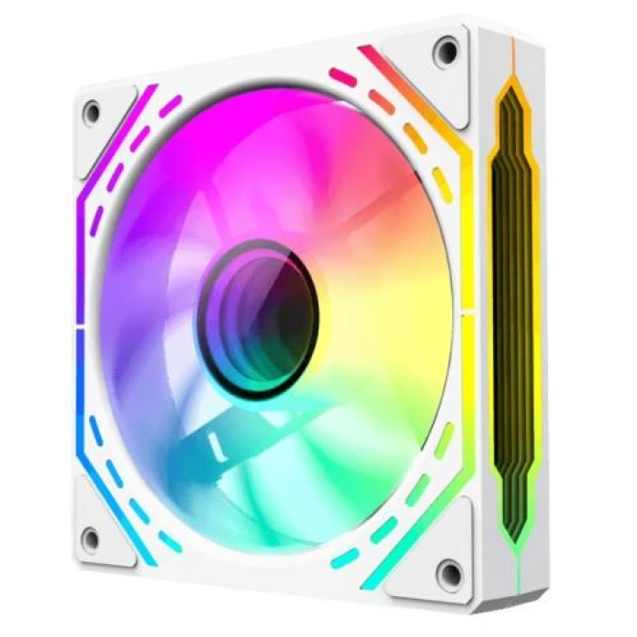 Білий корпусний вентилятор GameMax FN12A-S2I-RW ARGB, 120 мм