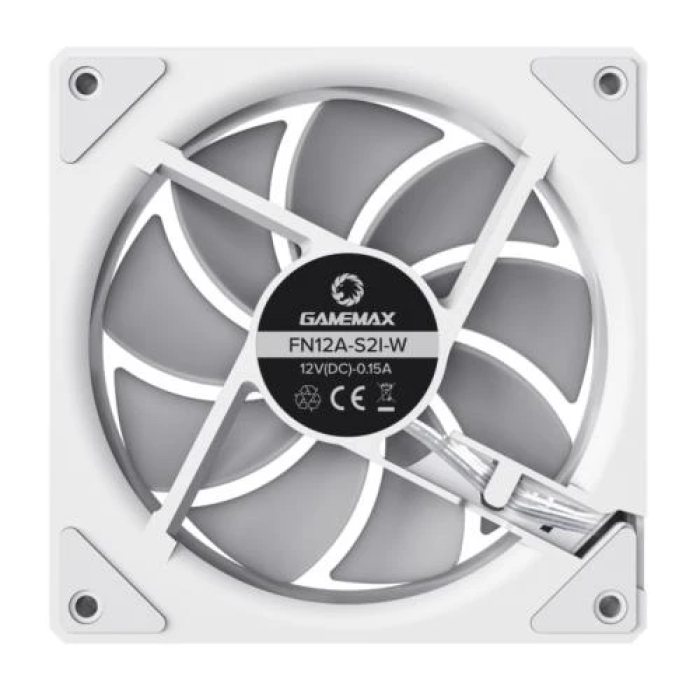 Білий корпусний вентилятор GameMax FN12A-S2I-W з ARGB