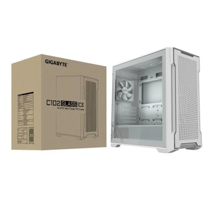 Білий корпус Gigabyte C102 GLASS Mid Tower для Micro ATX / Mini ITX