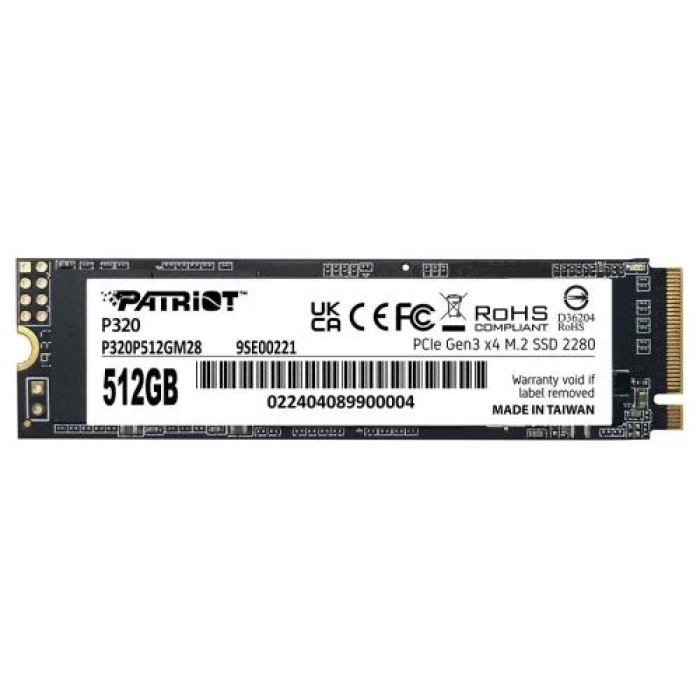 SSD Patriot P320 на 512 ГБ з інтерфейсом PCIe 3.0 x4