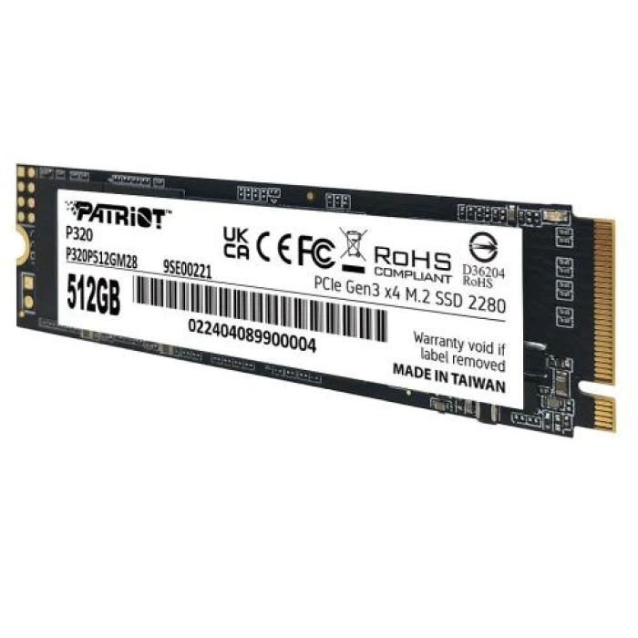SSD Patriot P320 на 512 ГБ з інтерфейсом PCIe 3.0 x4