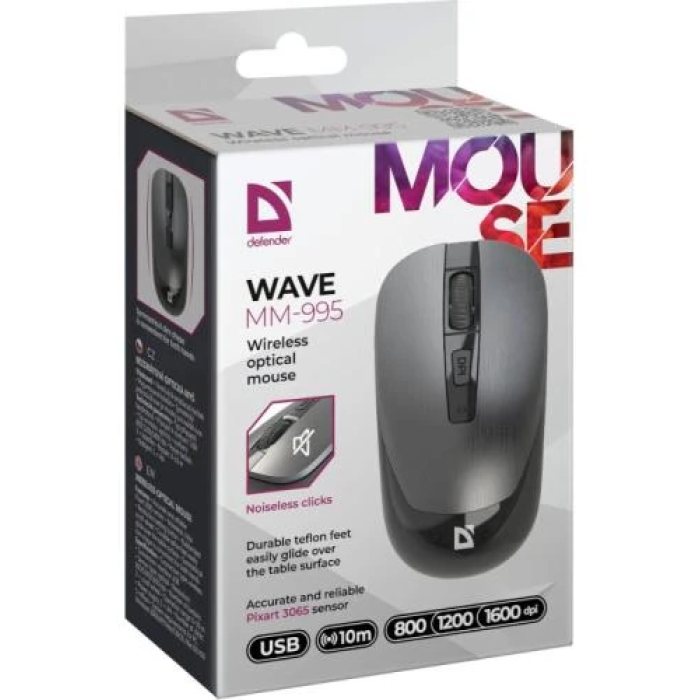 Бездротова оптична миша Defender Wave MM-995 Silver