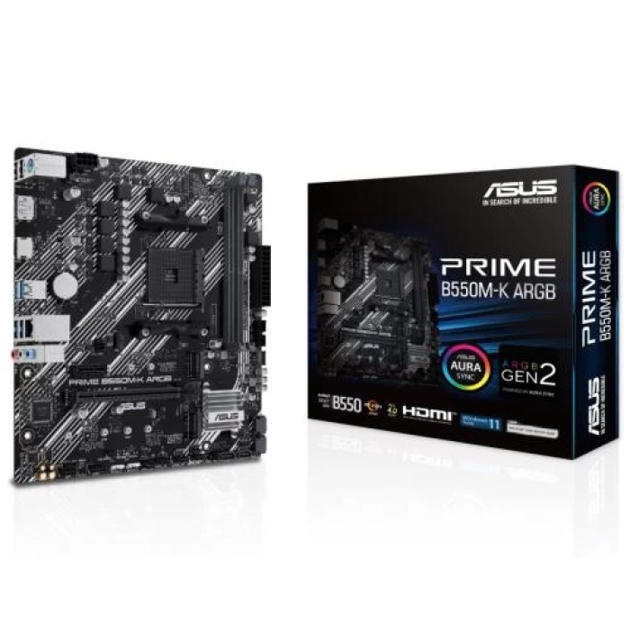 Материнська плата Asus PRIME B550M-K ARGB для ПК, MicroATX
