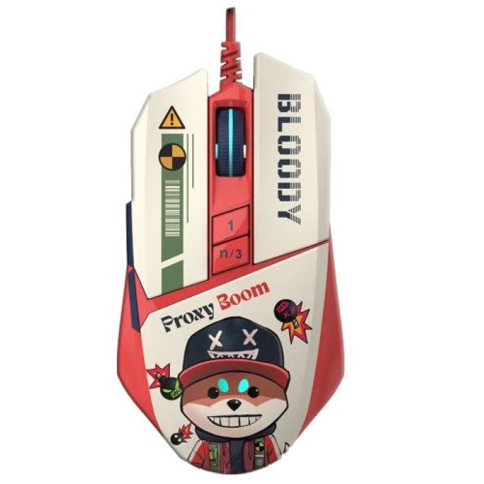 Ігрова миша A4Tech W63 Max Proxy Boom у кольорі White/Red