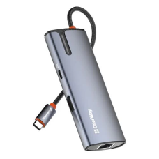 USB-хаб (док-станція) ColorWay CW-HUB02 6 портів, сірий, Type-C 100 Вт