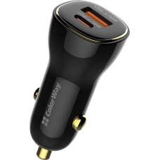 Автомобільний зарядний пристрій (автомобільна зарядка) ColorWay 60 Вт, USB-C + USB-A