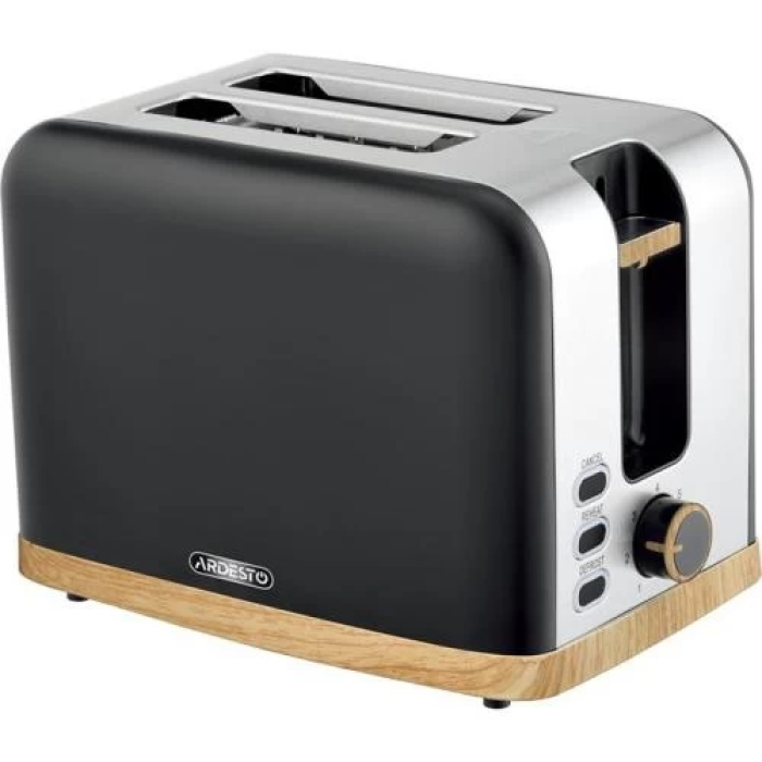 Тостер Ardesto T-F420BWD для 2 тостів, 800–930 Вт