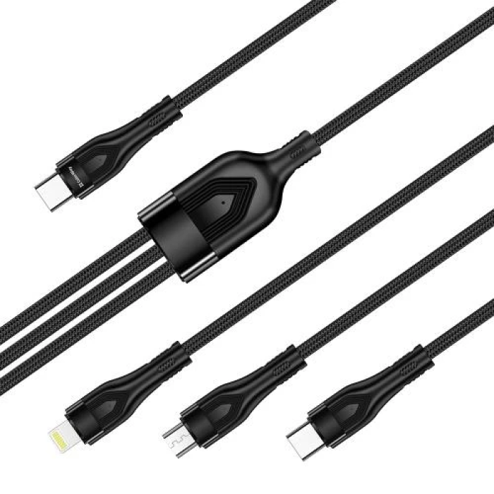 Комбінований кабель USB Type-C ColorWay CW-CBPDU3060-BK, 1,2 м, 60 Вт