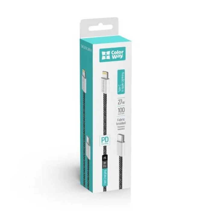Кабель USB-C — Lightning ColorWay 1 м для живлення та синхронізації