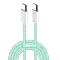 Кабель USB Type-C — USB Type-C (шнур USB-C) ColorWay CW-CBPDCC061-G 1 м, зелений
