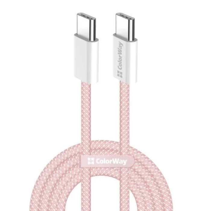 USB-C кабель ColorWay CW-CBPDCC061-P довжиною 1 м