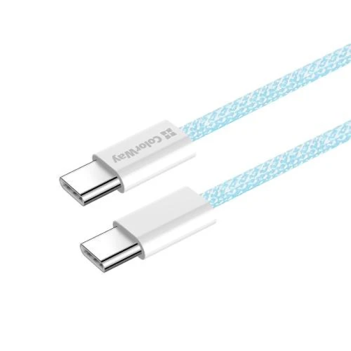 Плетений кабель ColorWay USB-C — USB-C, 1 м