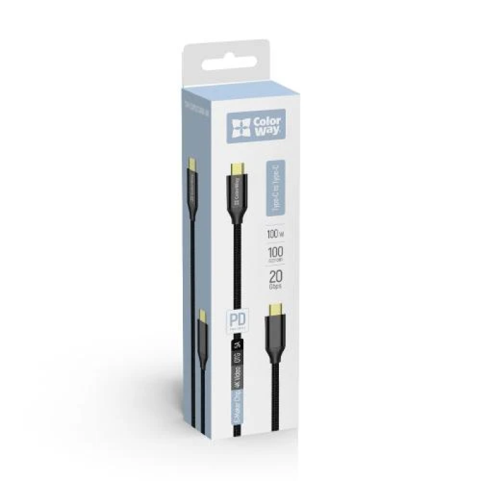 Кабель USB-C ColorWay 1 м із потужністю до 100 Вт