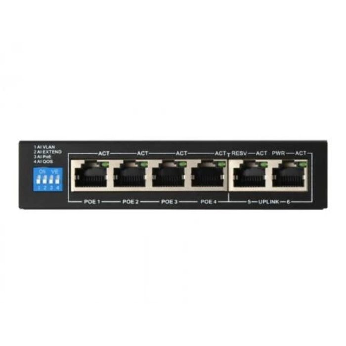 PoE комутатор FoxGate S6004-E2-AI POE 60 Вт
