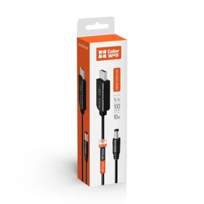 Кабель живлення USB-DC ColorWay на 9 В, 1 м