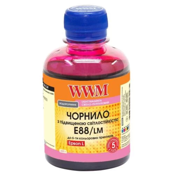 Чорнило WWM Epson 108 Light Magenta для принтера, 200 мл