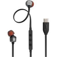 Дротові навушники (вкладиші) JBL Tune 310C USB-C чорні з мікрофоном