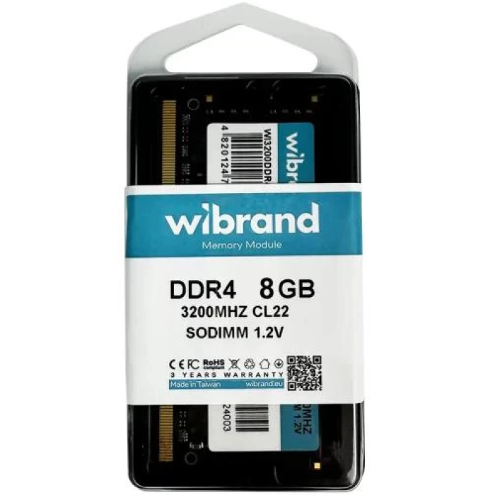 Оперативна пам’ять Wibrand DDR4 8 ГБ 3200 МГц для ноутбука