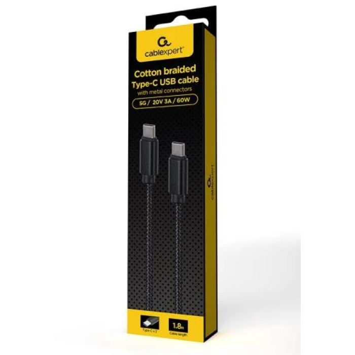 USB-C кабель Cablexpert CCDB-mUSB2B-CMCM-6 — 1,8 м, 60 Вт