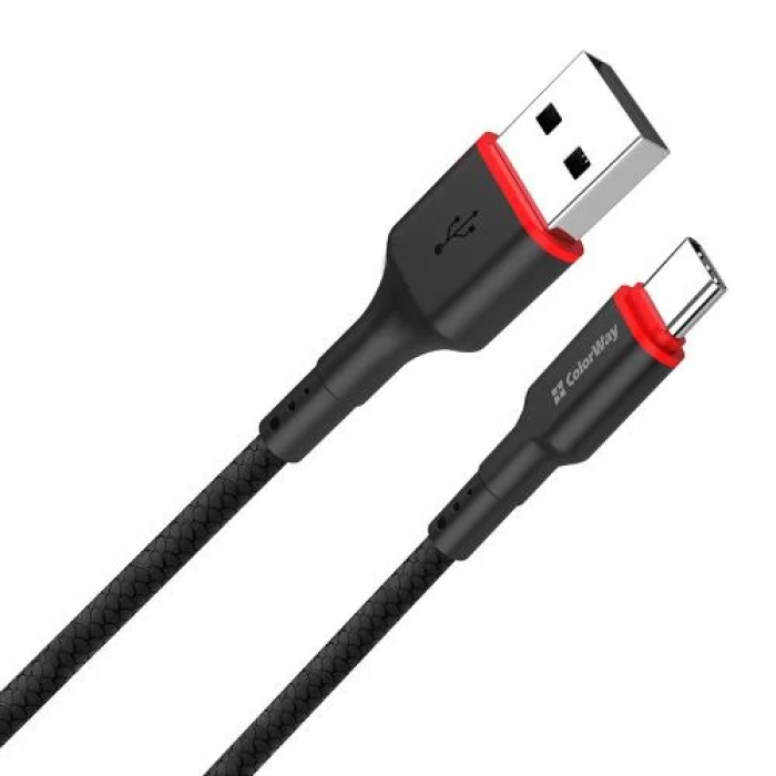 USB-кабель ColorWay AM–Type-C, 1 м, 2,4 А
