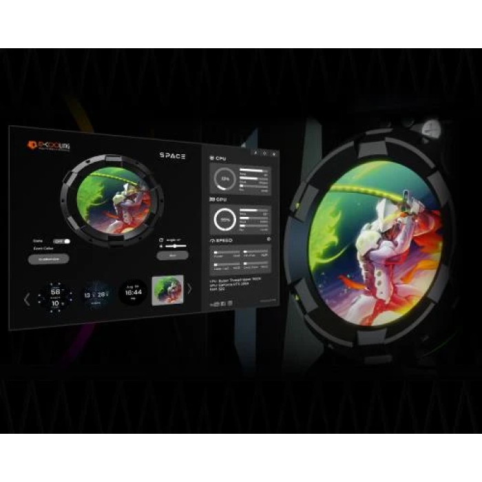 Рідинне охолодження ID-Cooling Space LCD SL240 240 мм з ARGB