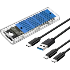 Зовнішня кишеня (бокс для SSD) Dynamode DM-CAD-SSD09 M.2 прозора, USB Type-C 3.2 Gen2