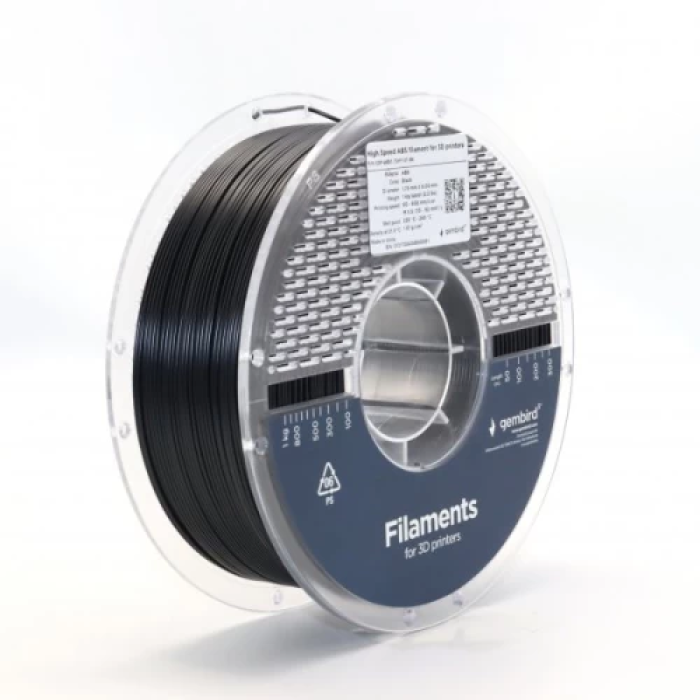 ABS-філамент Gembird 3DP-ABS1.75HY-01-BK — чорний, 1,75 мм, 1 кг