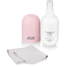 Набір для чищення екранів (чистячий комплект) 2E SK140PN 140 мл, Pink/White