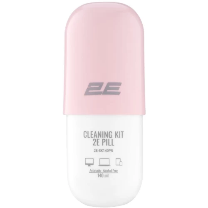 Набір для чищення екранів 2E SK140PN, 140 мл, Pink/White
