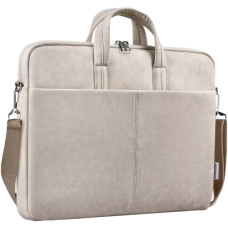 Сумка для ноутбука (чохол для ноутбука) Defender Solid 15.6" бежева, екошкіра, 410×310×40 мм