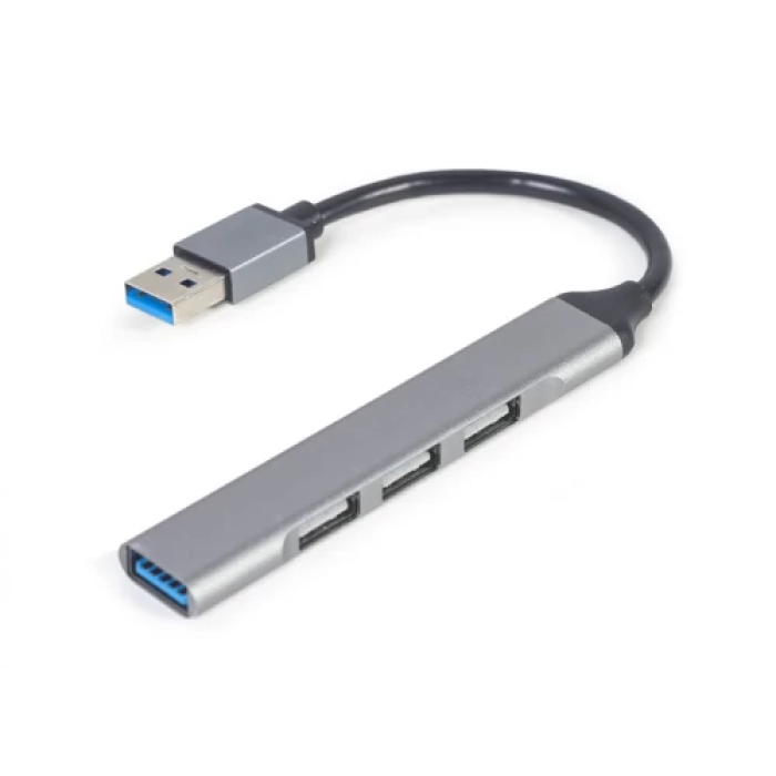 USB-хаб Gembird UHB-U3P1U2P3-02 на 4 порти сірого кольору