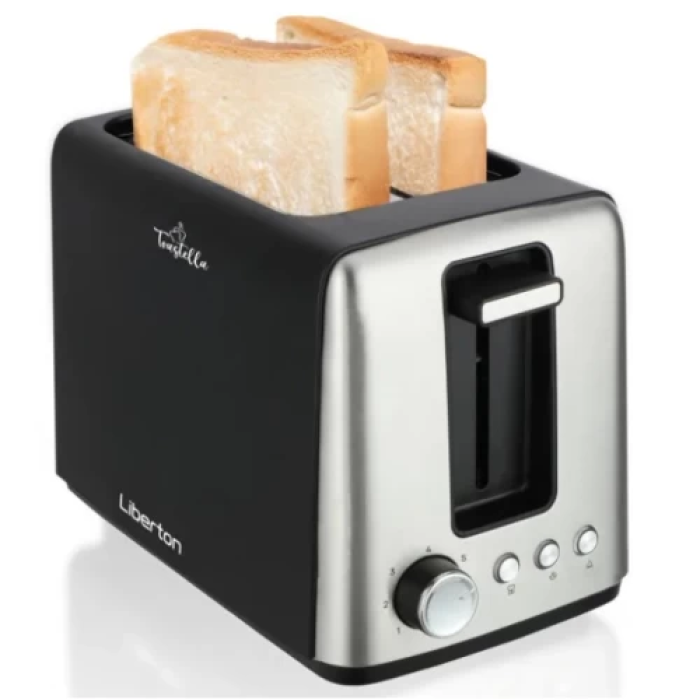 Тостер Liberton LET-5703 на 2 тости, 750 Вт, Black/Inox