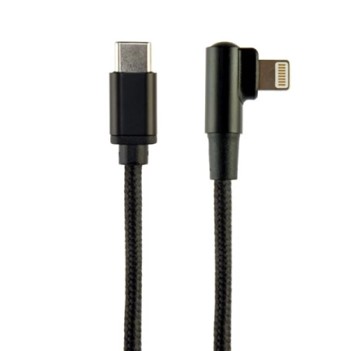 Кабель Cablexpert USB Type-C — Lightning, 20 см, кутовий