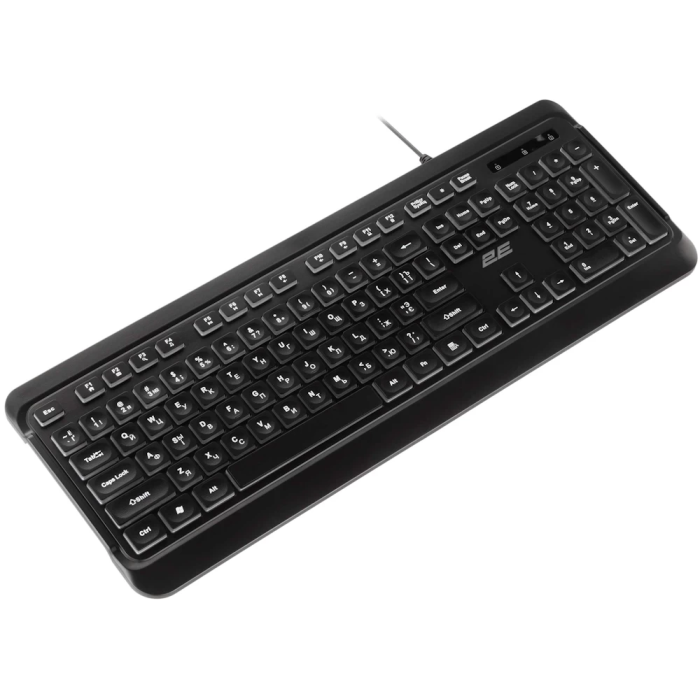 Клавіатура 2E KS120 з білим підсвічуванням і USB-підключенням