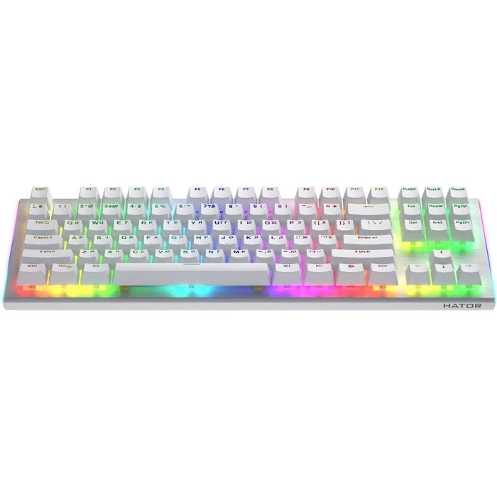 Ігрова механічна клавіатура Hator Gravity X TKL White з RGB