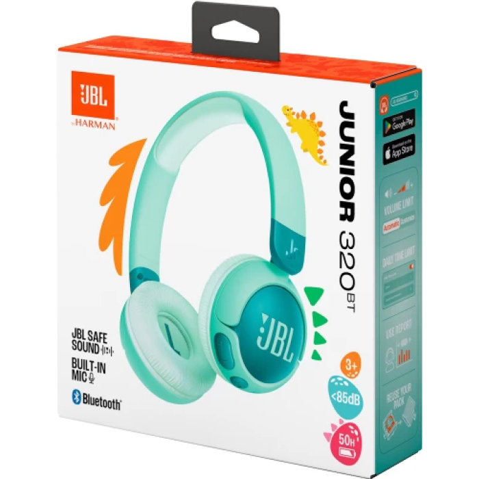 Дитячі бездротові навушники JBL JR 320BT зелені