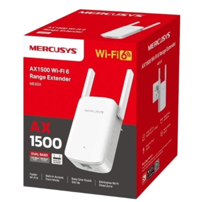Підсилювач Wi-Fi Mercusys ME60X зі стандартом Wi-Fi 6