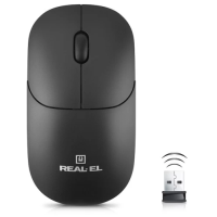 Бездротова миша (комп’ютерна мишка) REAL-EL RM-313W Wireless чорна, 1000 dpi