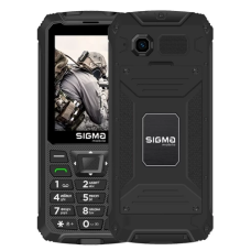 Мобільний телефон (кнопковий телефон) Sigma mobile X-treme PR68 Type-C чорний, акумулятор 4000 мА·год