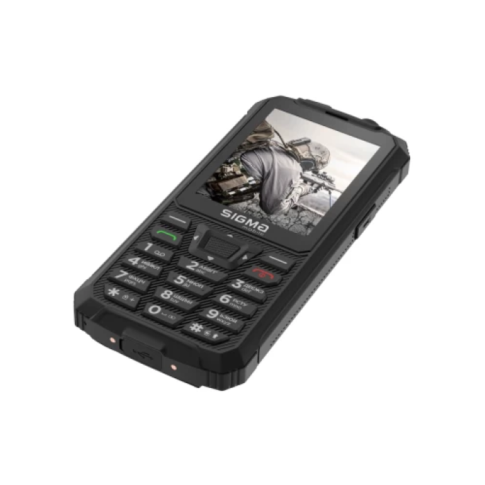 Кнопковий телефон Sigma mobile X-treme PR68 Type-C, чорний