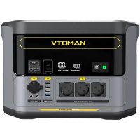 Зарядна станція Vtoman FlashSpeed 1500, Black/Grey, 1500 Вт / 1548 Вт/год, 2xType-C (100 Вт), 4xUSB (18 Вт + 3x12 Вт), 2xDC, 3x220V, LiFePO4