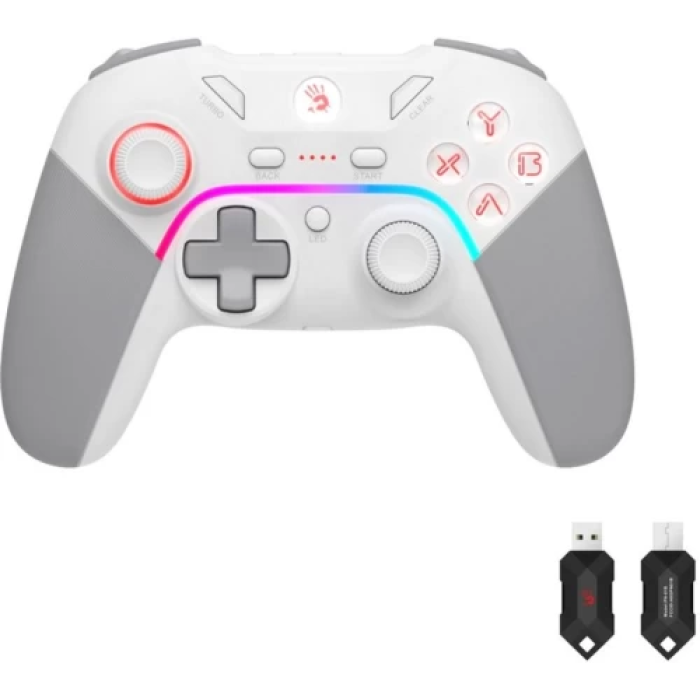 Бездротовий геймпад Bloody GPW70 White/Grey для PC, PS3, Android і Switch