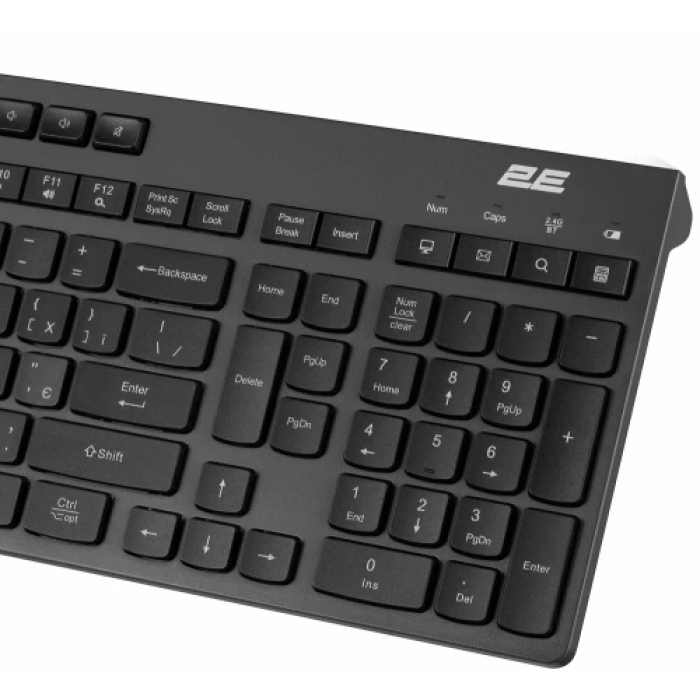 Бездротова мембранна клавіатура 2E KS280 з Bluetooth і USB