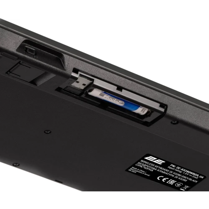 Бездротова мембранна клавіатура 2E KS280 з Bluetooth і USB