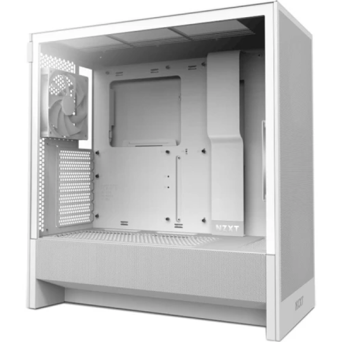 Білий корпус NZXT H5 Flow Midi Tower із двома вентиляторами